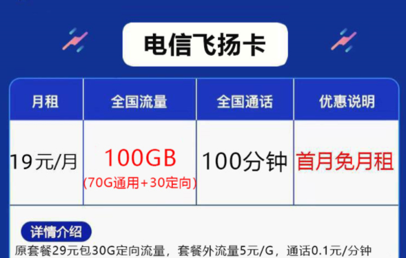 有哪些實(shí)惠的流量卡套餐 中國(guó)電信流量卡低至19元100G流量不限速首月免費(fèi)用