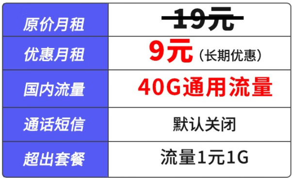 不限速隨便用 浙江臺州移動上線9元包40G全國通用流量 【手慢無】