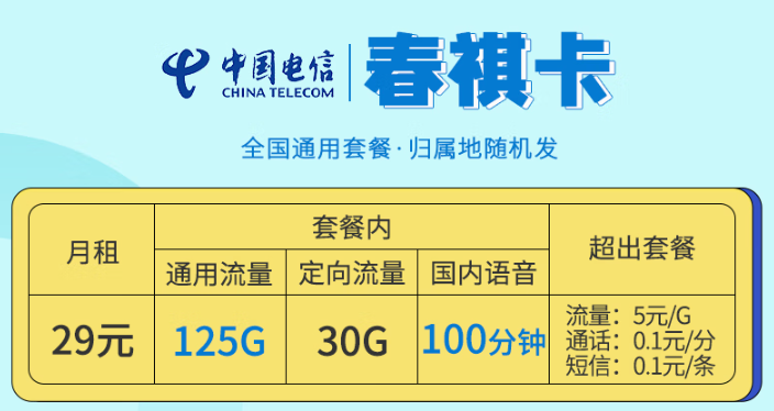 大流量卡免費(fèi)領(lǐng)取入口！部分地區(qū)不可申請!【電信春祺卡+電信新春卡】